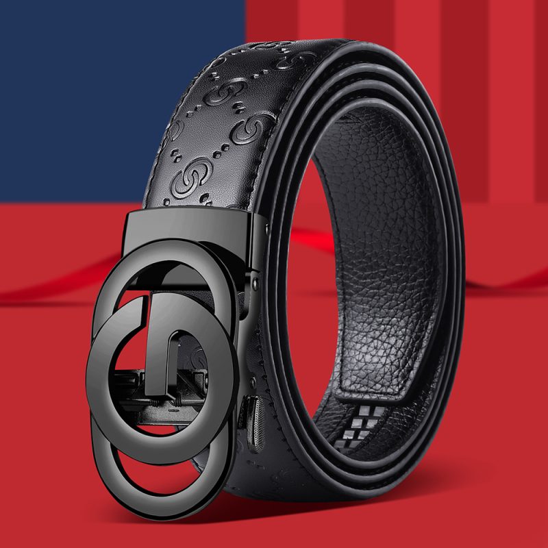 Fashionable Business Men's Belt Luxury Alloy Buckle Belt High Quality Material Leather Soft Belt Paired with Suit Pants and Jean - Image 8
