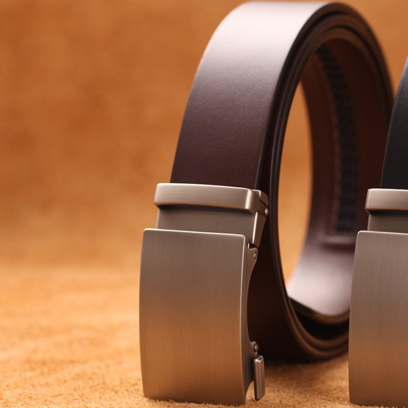 Genuine Cow Leather Automatic Belt For Men Formal Automatic Buckle Belt Genuine Leather Mens business Strap - Image 8