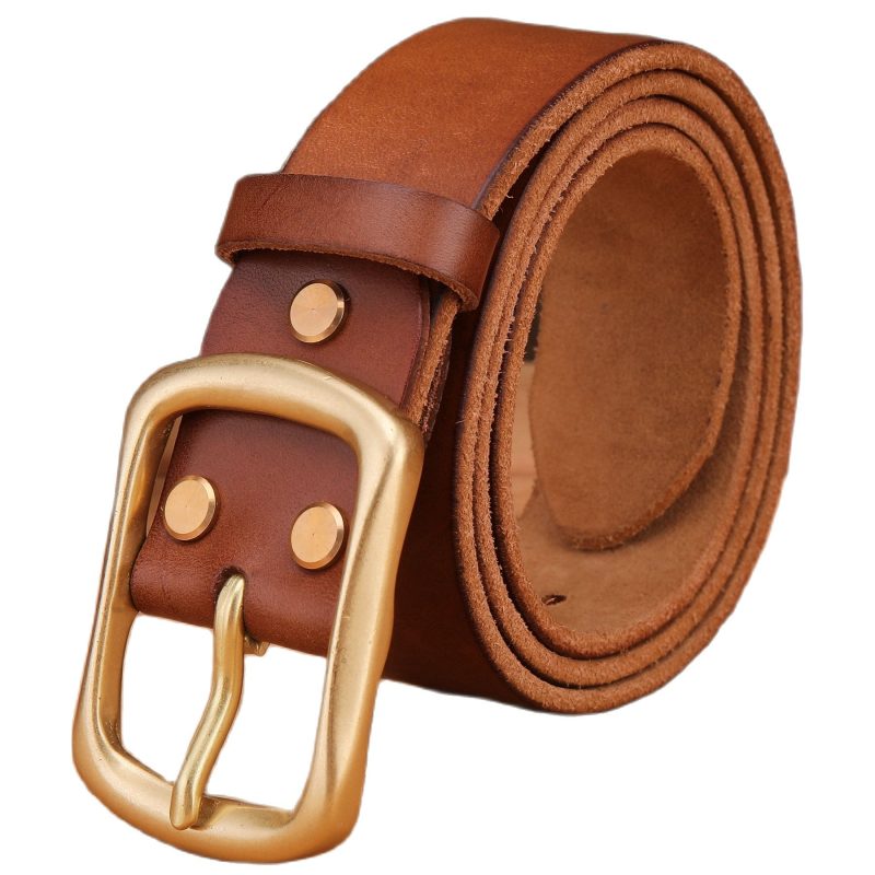 solid brass buckle 2020 full grain 100% genuine leather mens belts luxury hot designer high quality womens cowboy brown natural