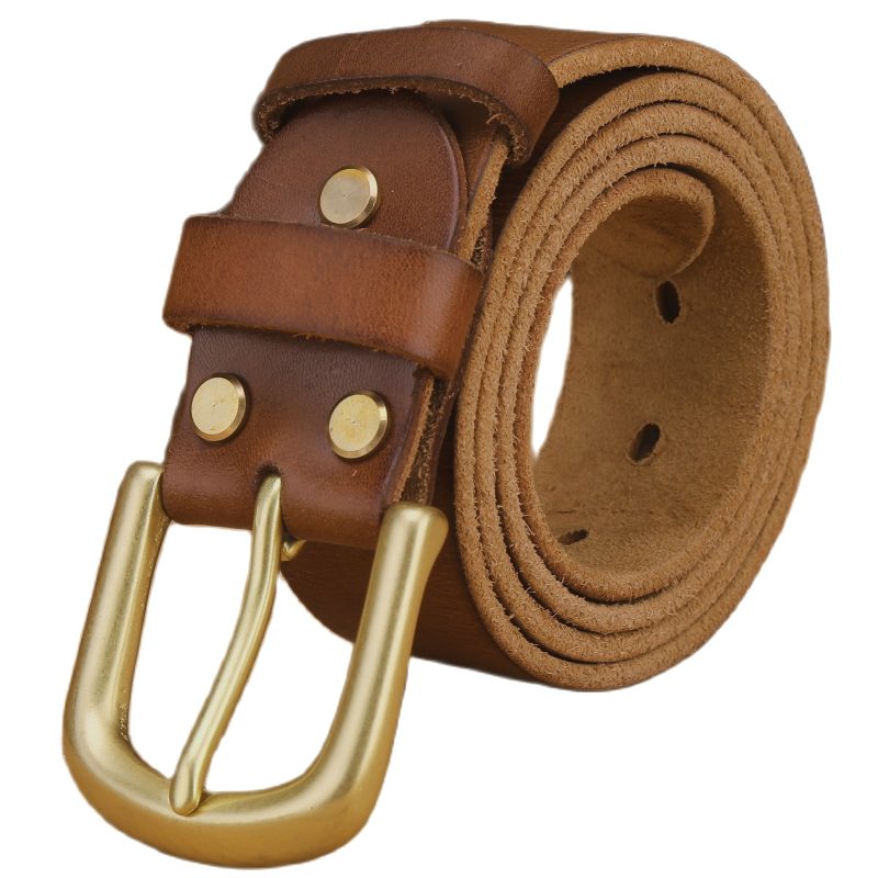 solid brass buckle 2020 full grain 100% genuine leather mens belts luxury hot designer high quality womens cowboy brown natural - Image 19