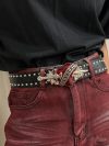 Unisex Jeans Belt sword red heart Goth Y2k Fashion Belts For Women High Quality Luxury Brand Rivet Punk Accessory Men Waistband