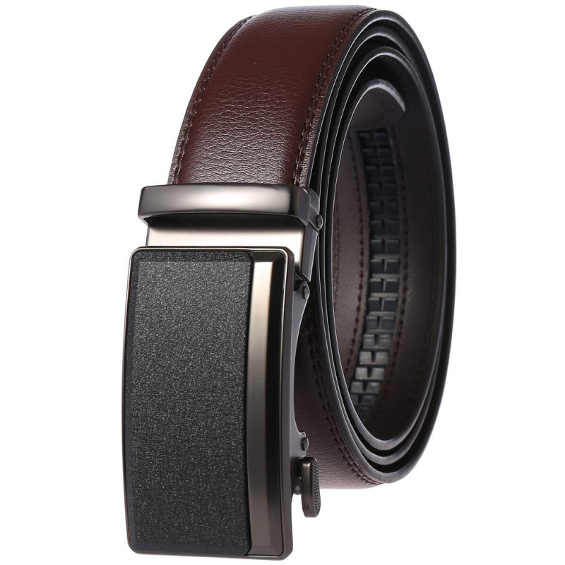 Men's Leather Belts Fashion Automatic Buckle Cowskin Male Belts Luxury Designer Black Brown 3.5cm - Image 7