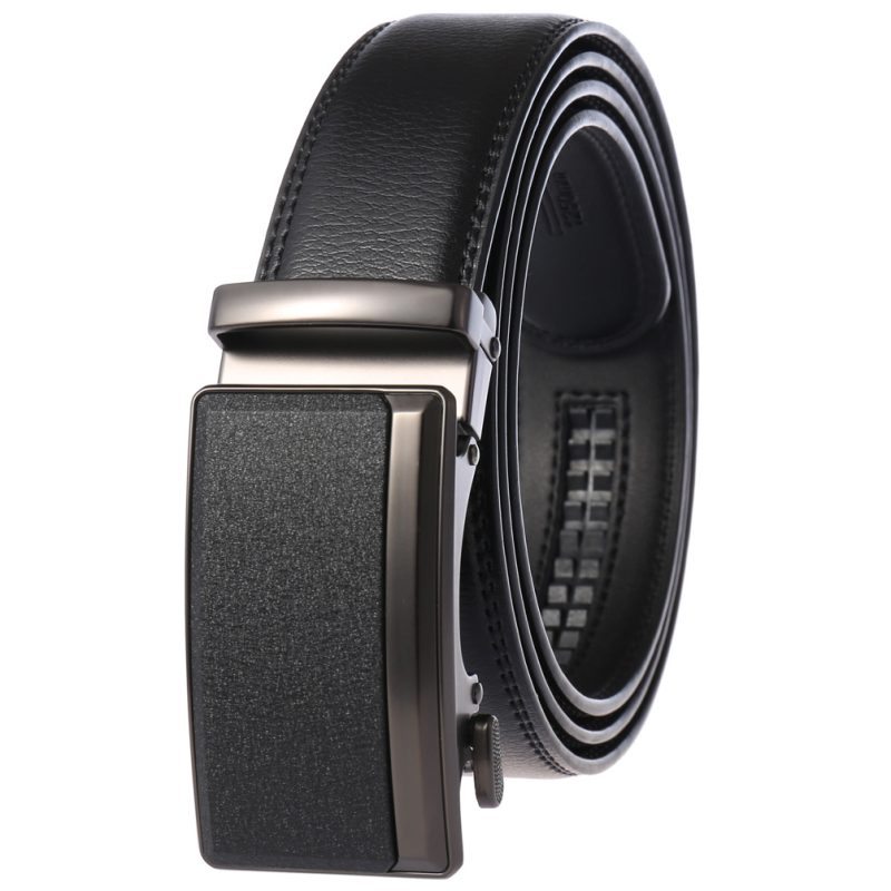 Men's Leather Belts Fashion Automatic Buckle Cowskin Male Belts Luxury Designer Black Brown 3.5cm - Image 9