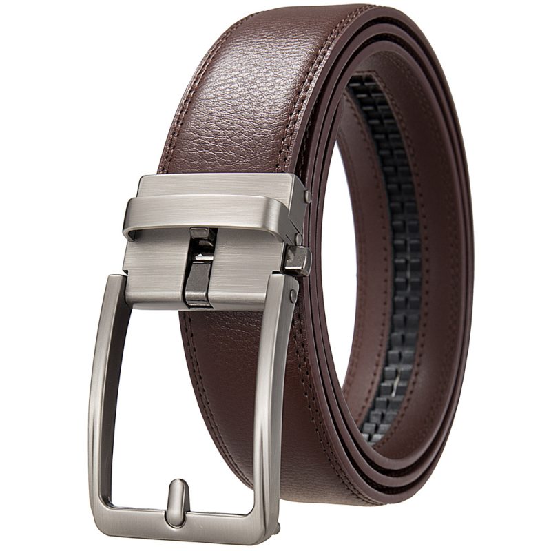 Men's Leather Belts Fashion Automatic Buckle Cowskin Male Belts Luxury Designer Black Brown 3.5cm - Image 10