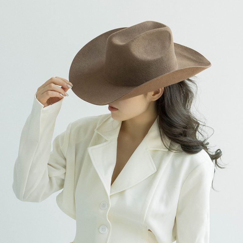 sombrero de vaquero wool cowboy hat wool felt hat men and women wide brim hat western cowboy hat sombrero vaquero mujer - Image 3