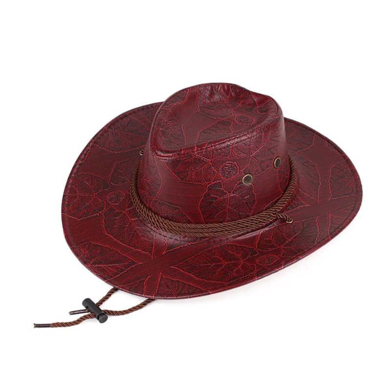 Cowboy Knight Hat Western Sun Hats Women Men Leather Caps Gentleman Jazz Vintage Cap Large Grassland Summer Autumn Visors - Image 7