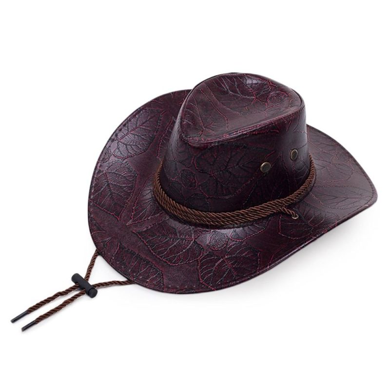 Cowboy Knight Hat Western Sun Hats Women Men Leather Caps Gentleman Jazz Vintage Cap Large Grassland Summer Autumn Visors - Image 10