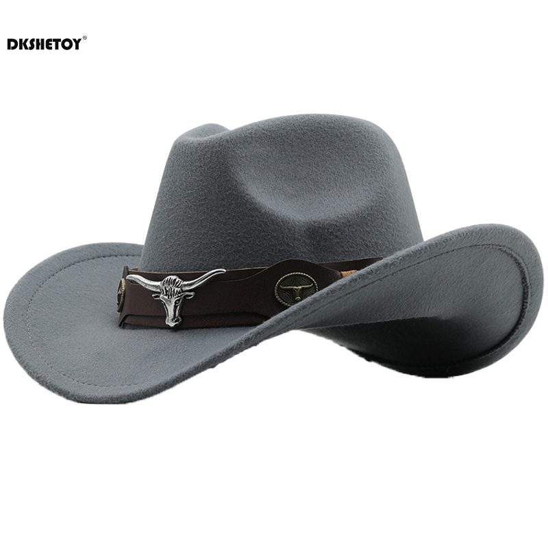 Fashion Cowboy Hats Wide Brim Cowboy Cowgirl Panama Hat with Retro Belt for Dress-Up Parties Costume - Image 10