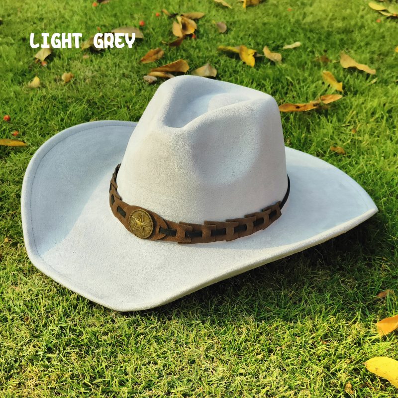 Western Cowboy Hat for men suede cowboy Hat men Jazz hat caps wide brim fashion Felt Fedora Hat Wholesale Panama sombrero hombre - Image 9