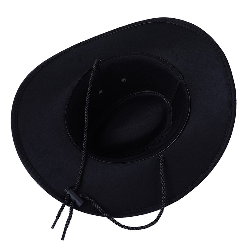 Vintage Western Cowboy Hat For Men Women Gentleman Lady Jazz Cowgirl Wide Brim Sun Caps - Image 6