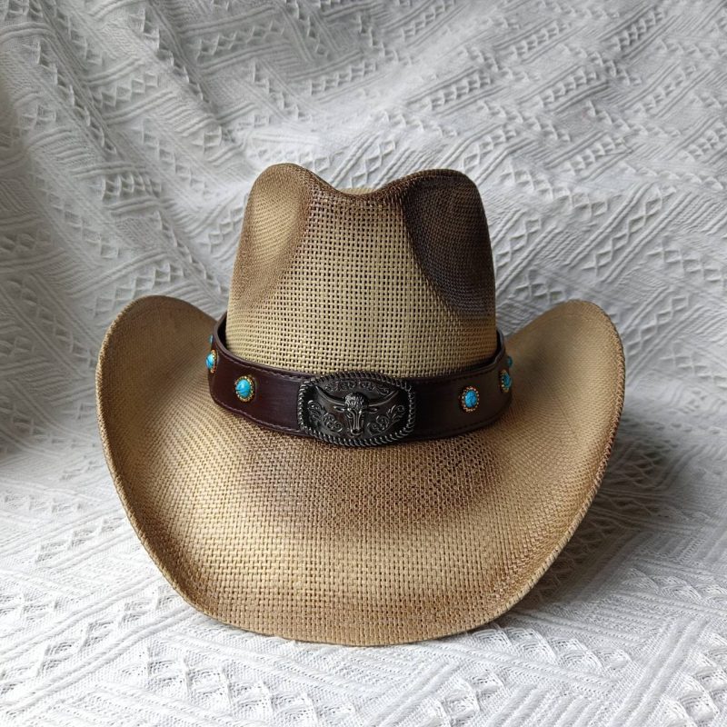 Pink Western Cowboy Hat 2023 New Summer Sunshade Sun Hat Straw Hat for Men and Women cowboy hat sombrero hombre - Image 12