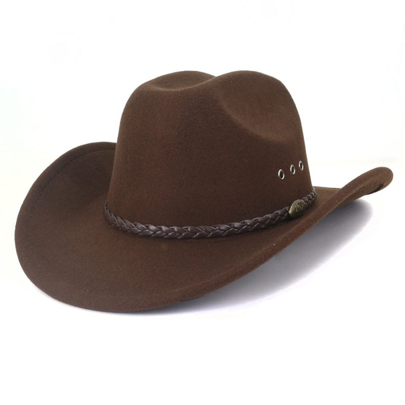 Vintage Western White Cowboy Hat Women Men Ethnic Style Felt Fedora Hat Gentleman Lady Jazz Cowgirl Church Sombrero Hombre Caps - Image 2