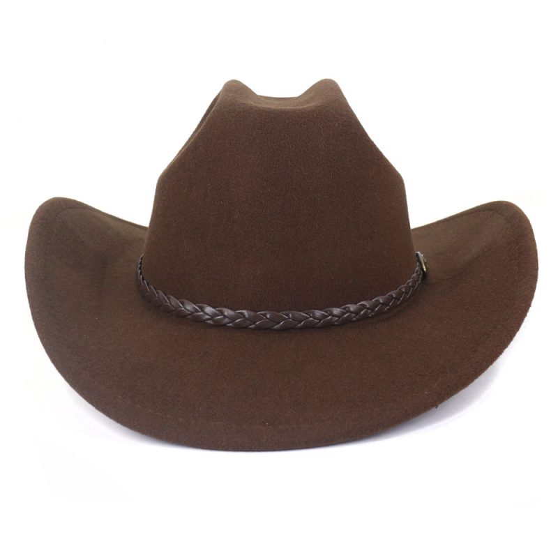 Vintage Western White Cowboy Hat Women Men Ethnic Style Felt Fedora Hat Gentleman Lady Jazz Cowgirl Church Sombrero Hombre Caps - Image 3