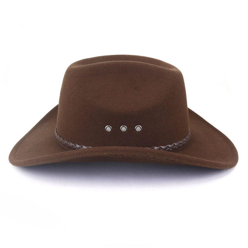 Vintage Western White Cowboy Hat Women Men Ethnic Style Felt Fedora Hat Gentleman Lady Jazz Cowgirl Church Sombrero Hombre Caps - Image 4