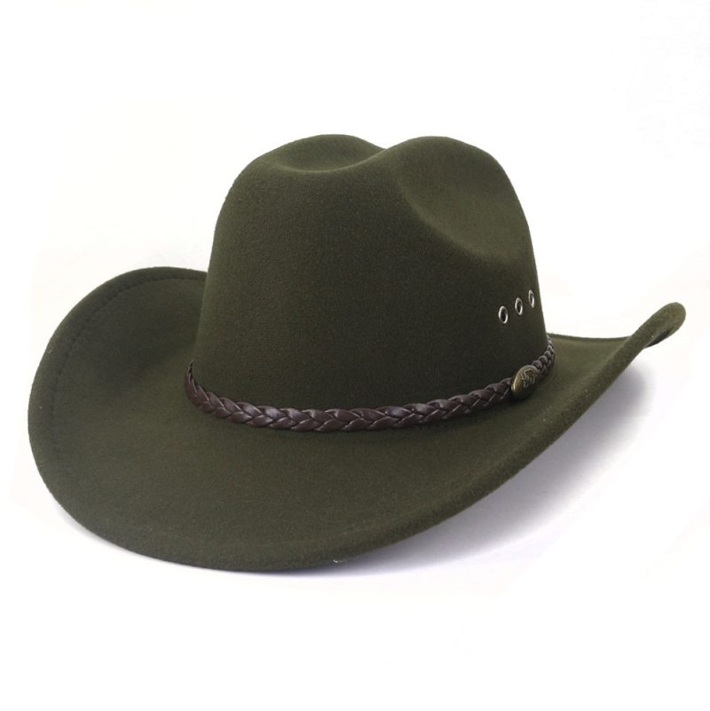 Vintage Western White Cowboy Hat Women Men Ethnic Style Felt Fedora Hat Gentleman Lady Jazz Cowgirl Church Sombrero Hombre Caps - Image 11