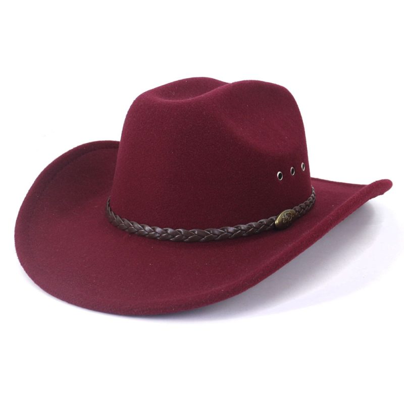 Vintage Western White Cowboy Hat Women Men Ethnic Style Felt Fedora Hat Gentleman Lady Jazz Cowgirl Church Sombrero Hombre Caps - Image 16