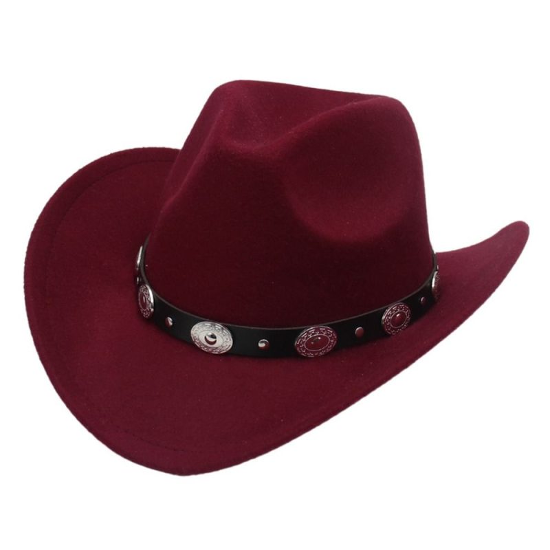 New Artificial Suede Western Cowboy Hats Vintage Big-edge Gentleman Cowgirl Jazz Hat Holidays Party Cosplay Hat Women Men - Image 12