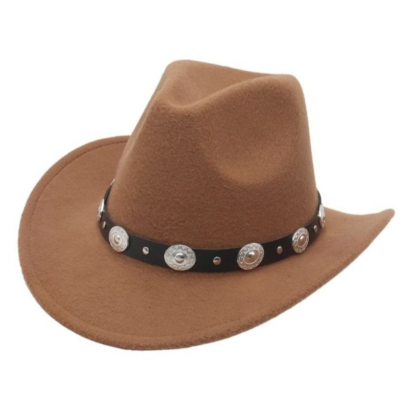 New Artificial Suede Western Cowboy Hats Vintage Big-edge Gentleman Cowgirl Jazz Hat Holidays Party Cosplay Hat Women Men - Image 15
