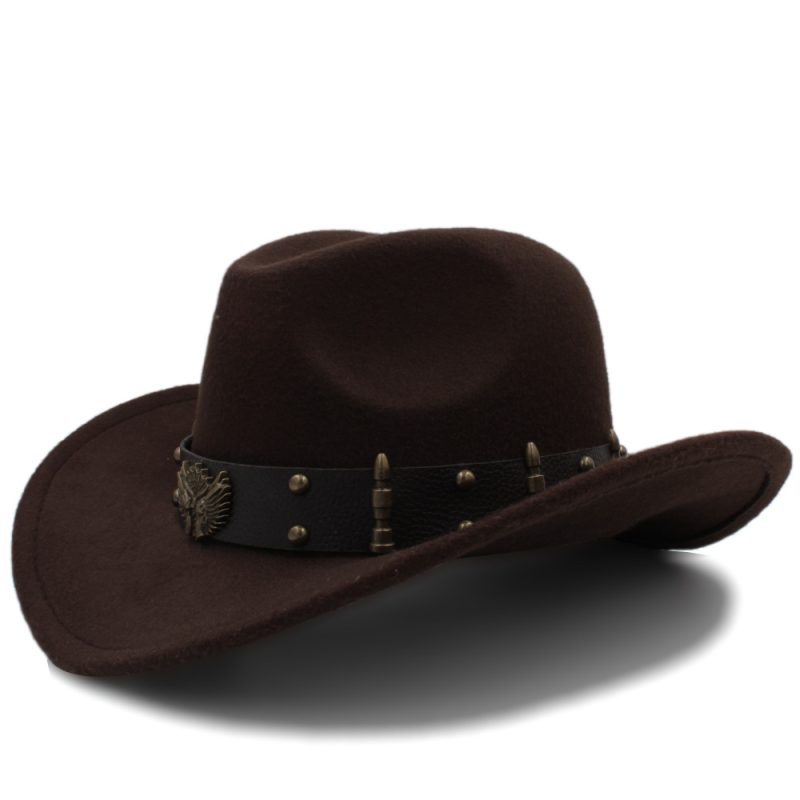 Wome Men Black Wool Chapeu Western Cowboy Hat Gentleman Jazz Sombrero Hombre Cap Elegant Lady Cowgirl Hats 2 Big Size - Image 10