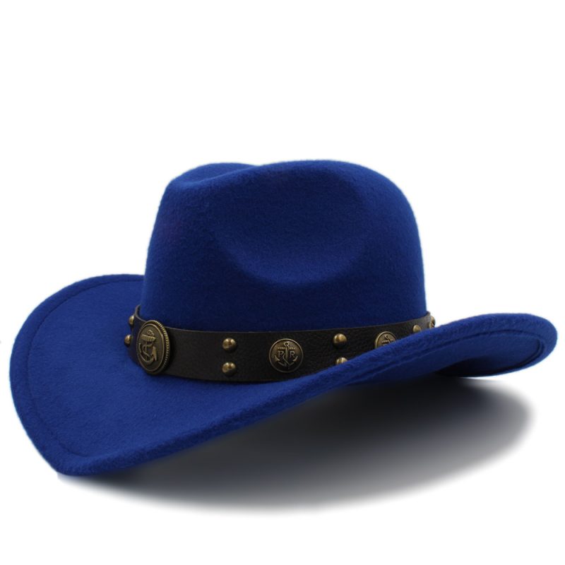 Wome Men Black Wool Chapeu Western Cowboy Hat Gentleman Jazz Sombrero Hombre Cap Elegant Lady Cowgirl Hats 2 Big Size - Image 11