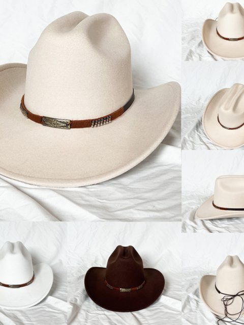 New Men Women Western Cowboy Hat With Belt Winter Autumn Church Jazz Elegant Cowgirl Sombrero Caps