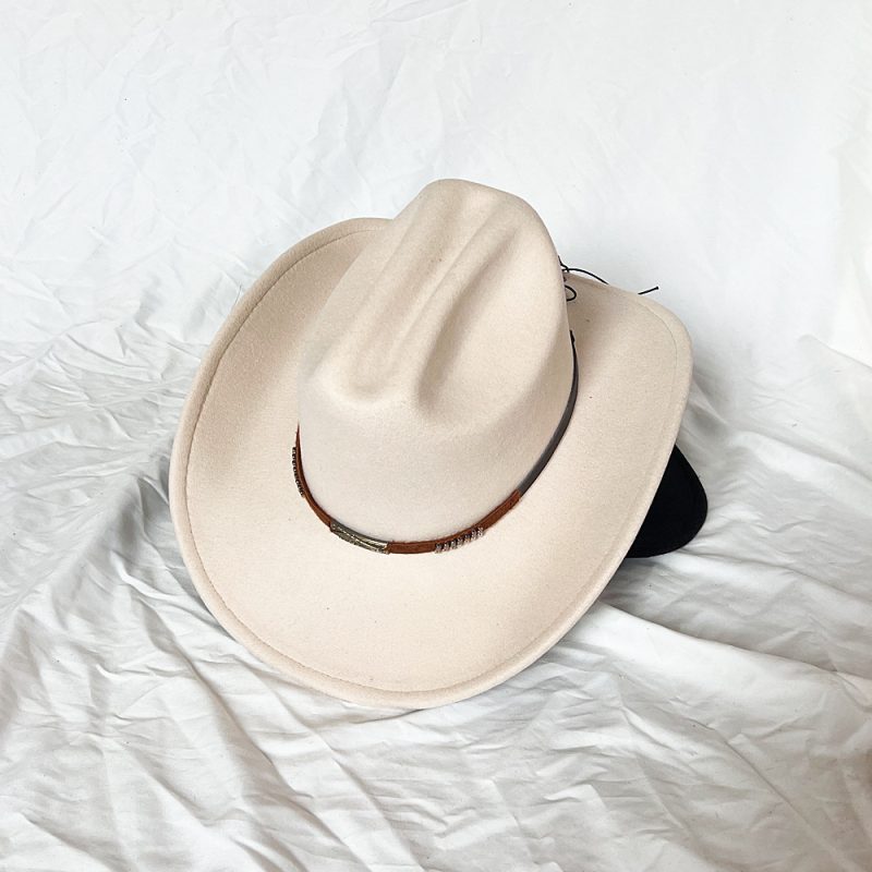 New Men Women Western Cowboy Hat With Belt Winter Autumn Church Jazz Elegant Cowgirl Sombrero Caps - Image 3