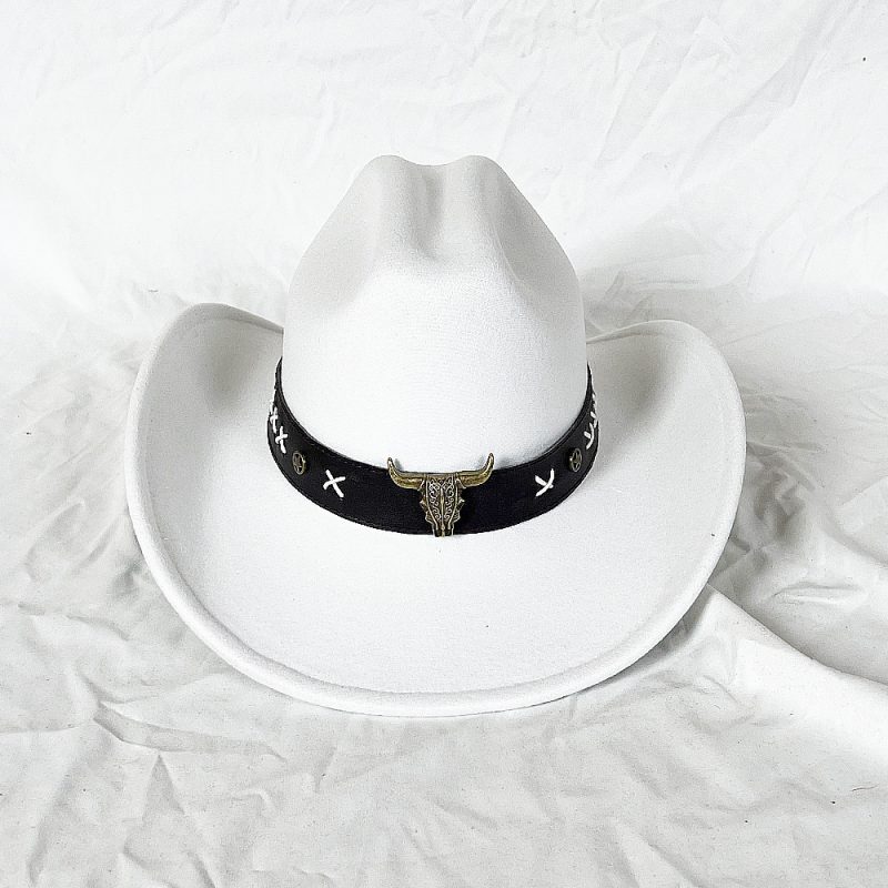 New Men Women Western Cowboy Hat With Belt Winter Autumn Church Jazz Elegant Cowgirl Sombrero Caps - Image 7