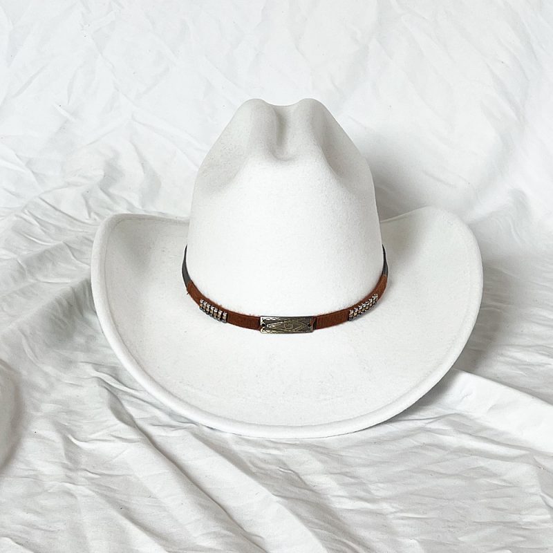 New Men Women Western Cowboy Hat With Belt Winter Autumn Church Jazz Elegant Cowgirl Sombrero Caps - Image 9