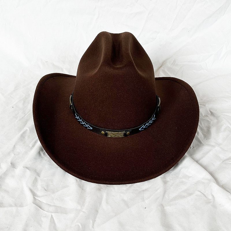 New Men Women Western Cowboy Hat With Belt Winter Autumn Church Jazz Elegant Cowgirl Sombrero Caps - Image 22