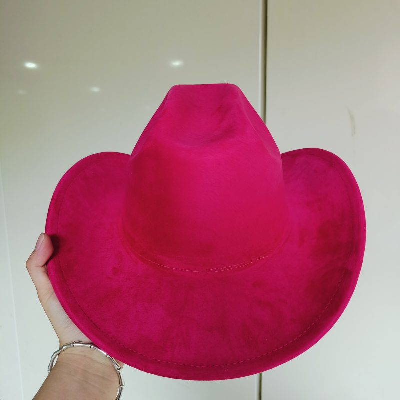 Suede Cowboy Hat Men Women autumn winter new double concave Western Cowboy Hat Solid Retro Hat Wholesale sombrero vaquero mujer - Image 3
