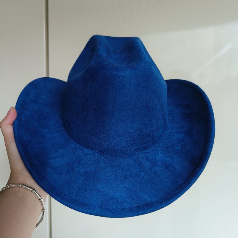 Suede Cowboy Hat Men Women autumn winter new double concave Western Cowboy Hat Solid Retro Hat Wholesale sombrero vaquero mujer - Image 4