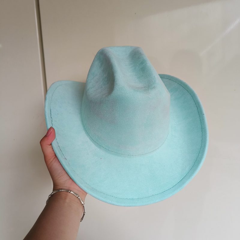 Suede Cowboy Hat Men Women autumn winter new double concave Western Cowboy Hat Solid Retro Hat Wholesale sombrero vaquero mujer - Image 5