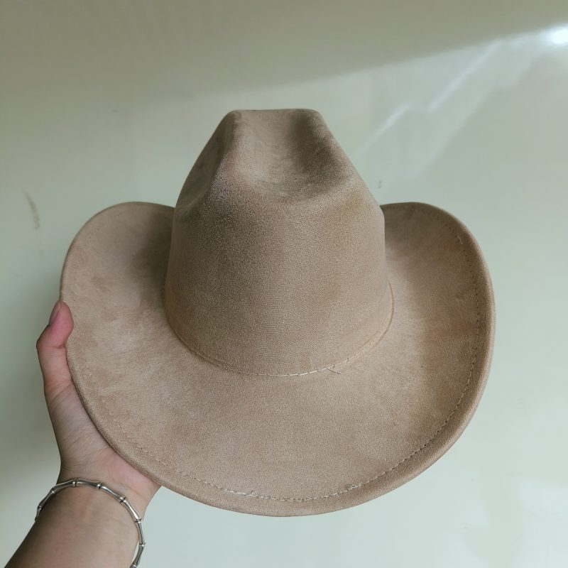 Suede Cowboy Hat Men Women autumn winter new double concave Western Cowboy Hat Solid Retro Hat Wholesale sombrero vaquero mujer - Image 6