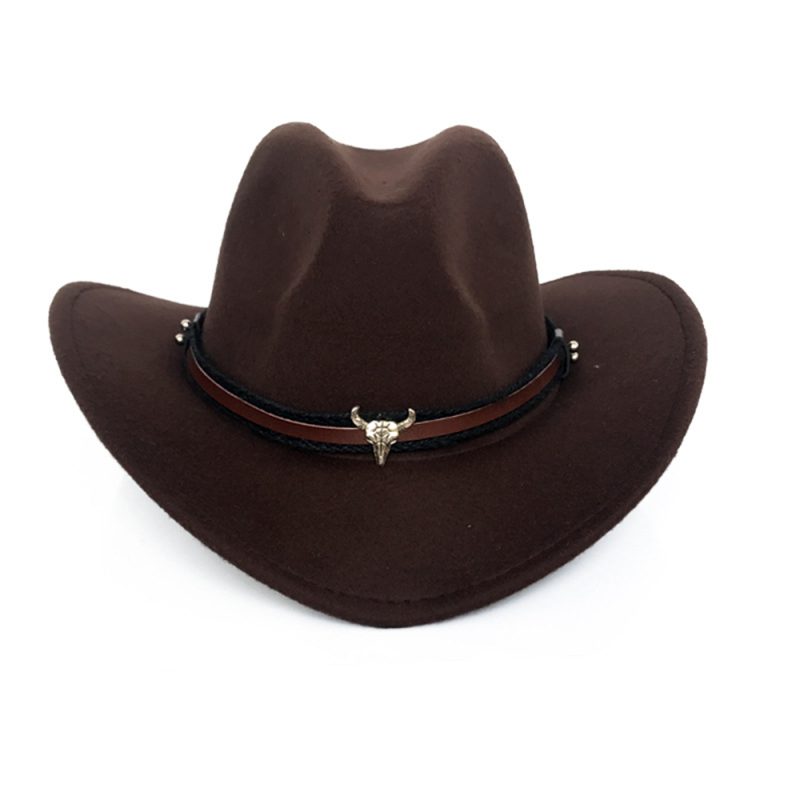 HOAREE Red Western Cowboy Hat Women Men Cow Gentleman Jazz Sombreros Hombre Cap Vintage Autumn Winter Elegant Lady Cowgirl Hats - Image 3