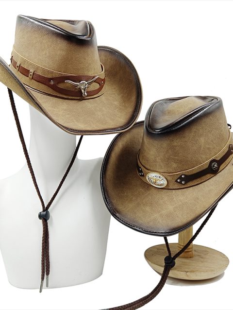30Stlye 100% Leather Men Western Cowboy Hat For Gentleman Dad Cowgirl Sombrero Hombre Caps Big Sizelarge head