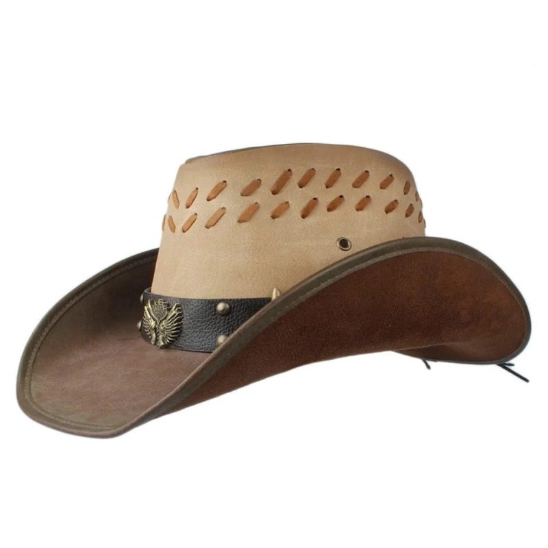 30Stlye 100% Leather Men Western Cowboy Hat For Gentleman Dad Cowgirl Sombrero Hombre Caps Big Sizelarge head - Image 39