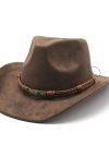 Western Cowboy Hat Jazz Knight Hats For Men Ethnic Style Felt Hats With Bull Shaped Decor Grassland Country Hat Sombrero