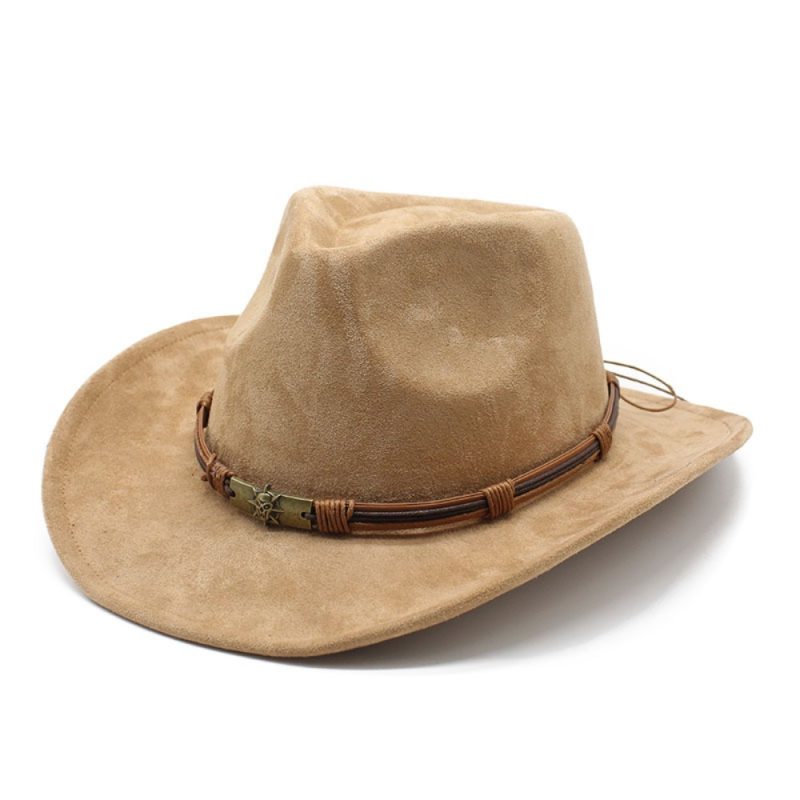 Western Cowboy Hat Jazz Knight Hats For Men Ethnic Style Felt Hats With Bull Shaped Decor Grassland Country Hat Sombrero - Image 2