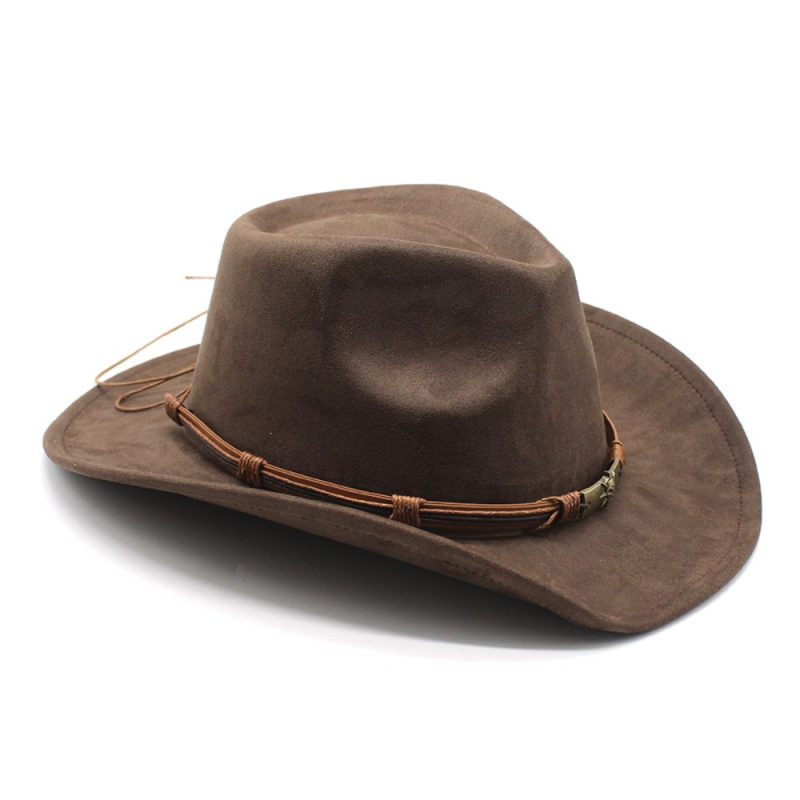 Western Cowboy Hat Jazz Knight Hats For Men Ethnic Style Felt Hats With Bull Shaped Decor Grassland Country Hat Sombrero - Image 3