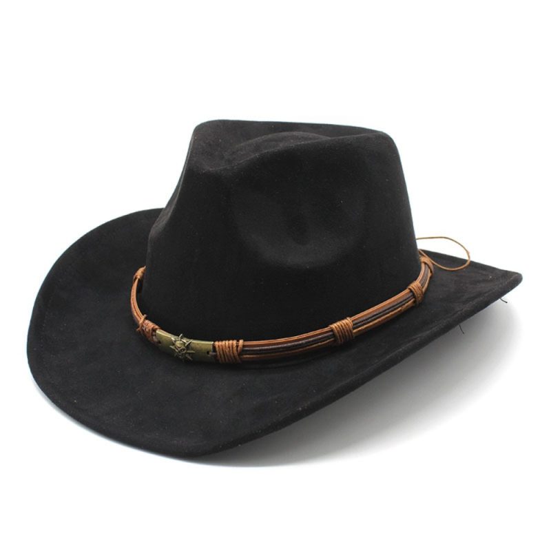 Western Cowboy Hat Jazz Knight Hats For Men Ethnic Style Felt Hats With Bull Shaped Decor Grassland Country Hat Sombrero - Image 8