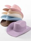 Cowboy hat2023 New 100% Pure Wool Western Hats Men's and Women's Upset Edge Big Eaves Double Concave Denim gorras para hombres