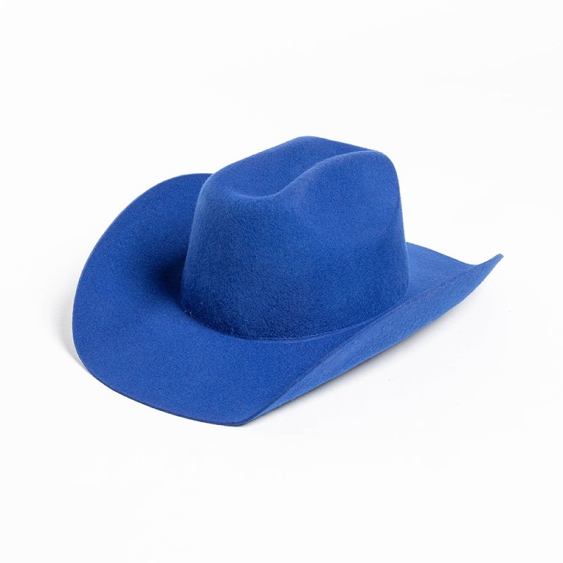 Cowboy hat2023 New 100% Pure Wool Western Hats Men's and Women's Upset Edge Big Eaves Double Concave Denim gorras para hombres - Image 15