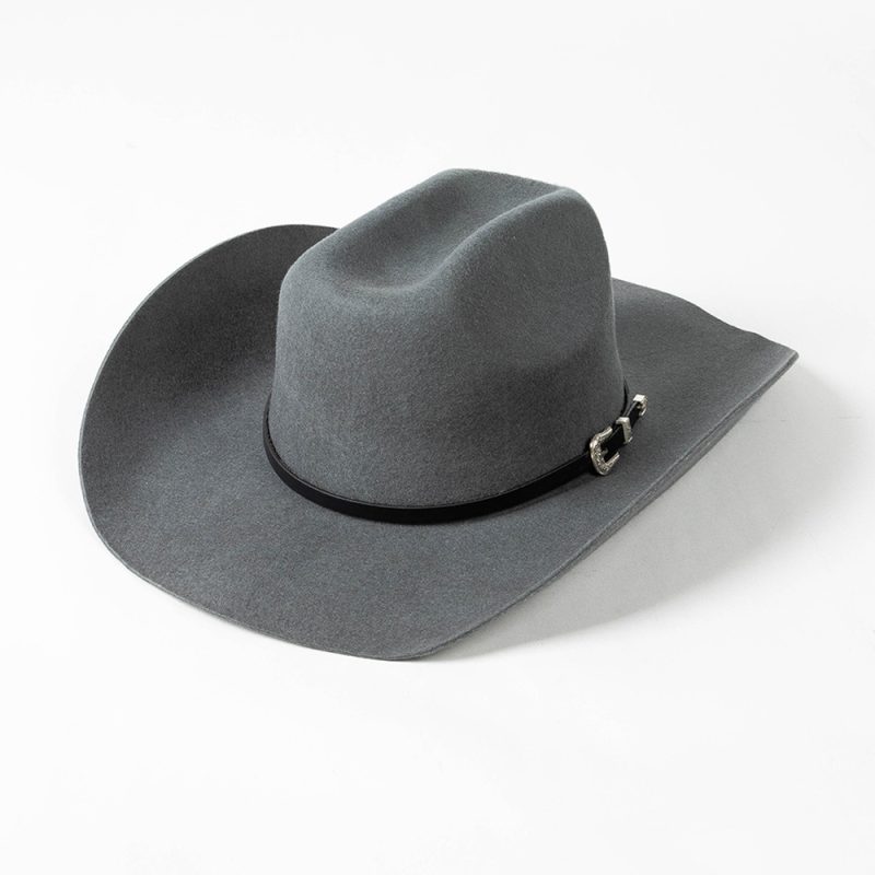 Cowboy hat2023 New 100% Pure Wool Western Hats Men's and Women's Upset Edge Big Eaves Double Concave Denim gorras para hombres - Image 18
