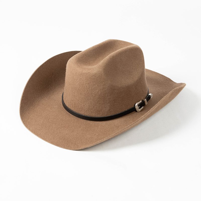 Cowboy hat2023 New 100% Pure Wool Western Hats Men's and Women's Upset Edge Big Eaves Double Concave Denim gorras para hombres - Image 21