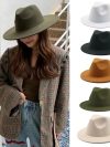 Hat Women Hat LuxuryHats for Men Women Fashion Formal Wedding Decorate Camel Panama Cap Jazz Flat Brim Top Fedora Hat Gorras