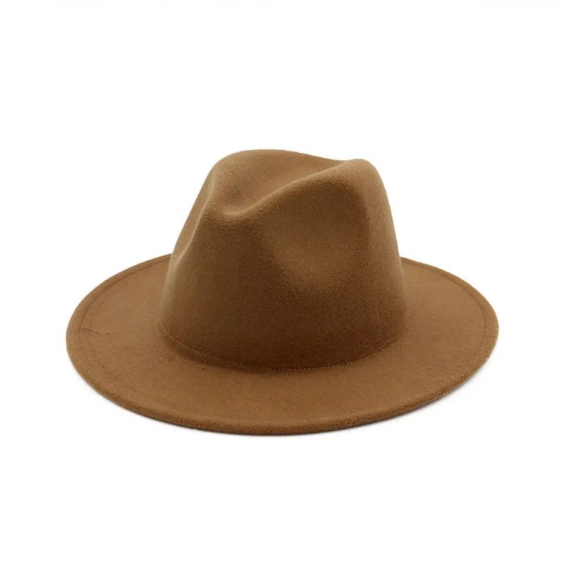 Hat Women Hat LuxuryHats for Men Women Fashion Formal Wedding Decorate Camel Panama Cap Jazz Flat Brim Top Fedora Hat Gorras - Image 14
