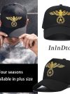 InlnDtor Embroidery high top European and American style wide brim baseball cap casual big head circumference men's cap