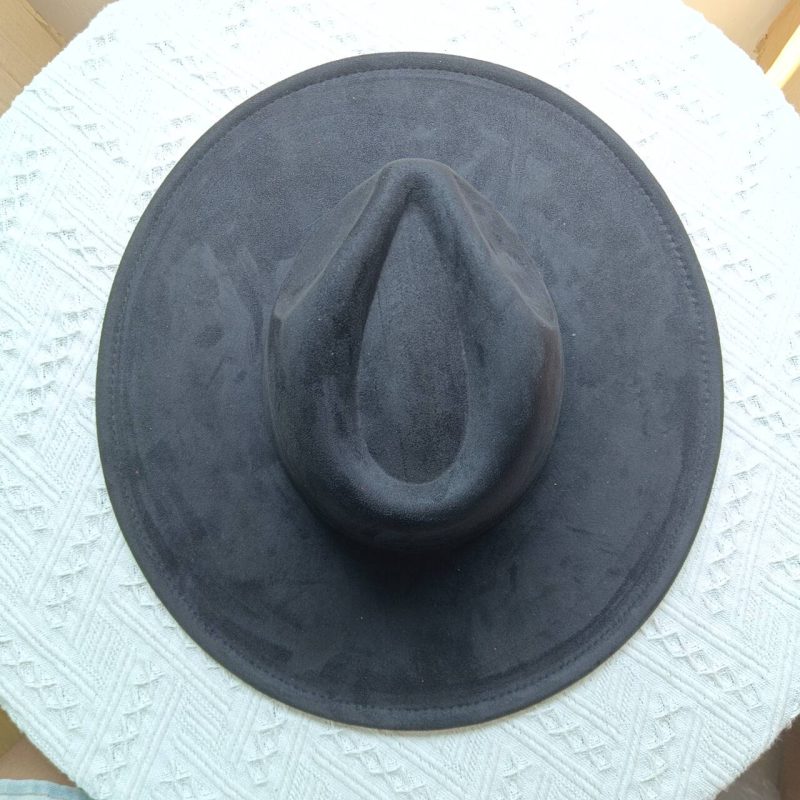 Vegan suede fedora hat multicolor sweetheart top 9.5 cm brim jazz hat panama hat for men and women chapeau femme - Image 11