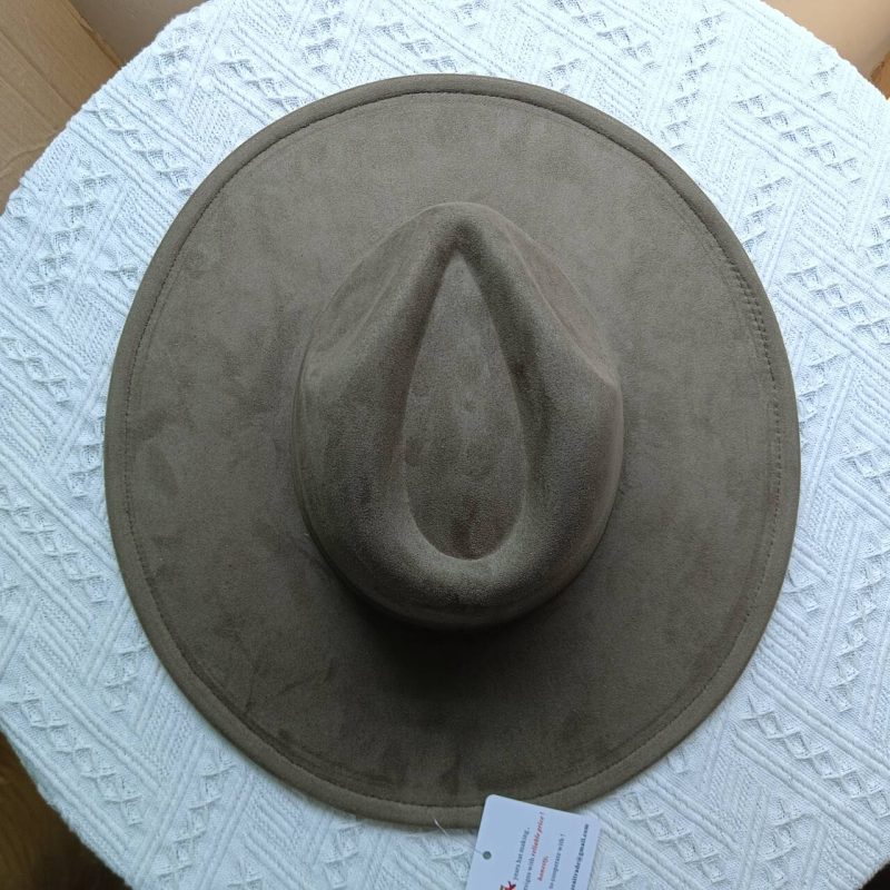 Vegan suede fedora hat multicolor sweetheart top 9.5 cm brim jazz hat panama hat for men and women chapeau femme - Image 12
