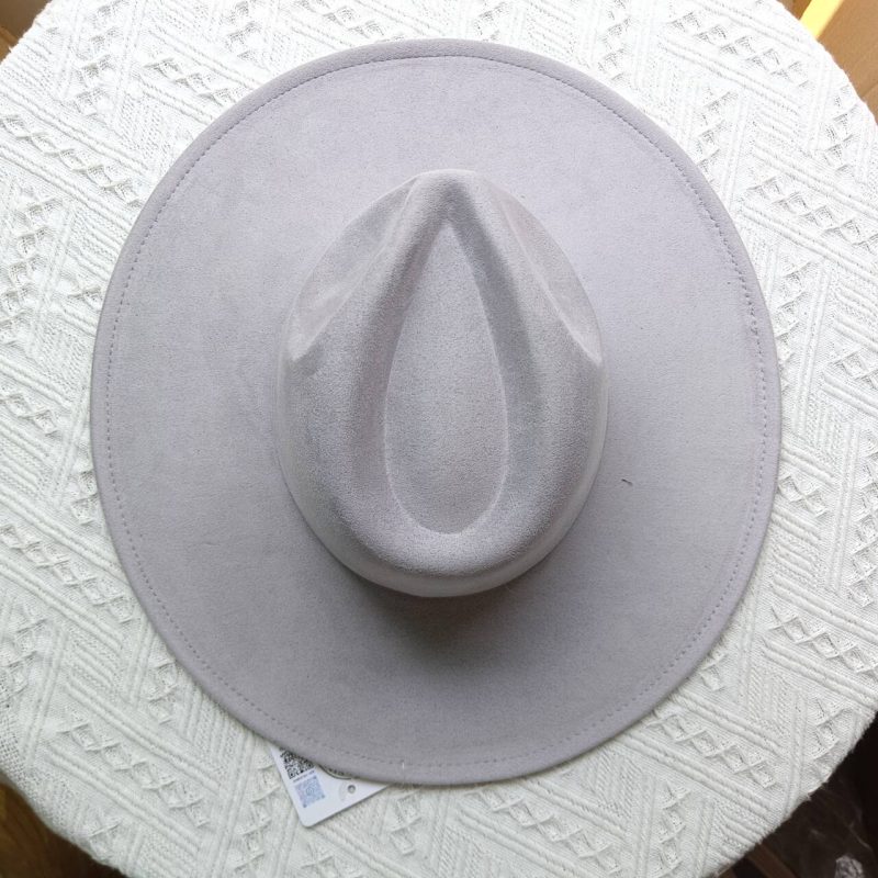 Vegan suede fedora hat multicolor sweetheart top 9.5 cm brim jazz hat panama hat for men and women chapeau femme - Image 16